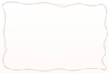 Işık arkaplanındaki çerçeve şeklinde uzun siyah bir çizgi dalgası. Yazı için yer, kopyalama alanı