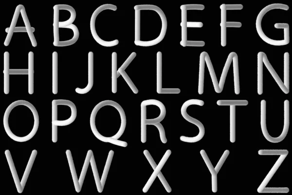 Szydełko Alfabetu Sylwestra Wakacje Odizolowane Białym Tle Wzór — Zdjęcie stockowe