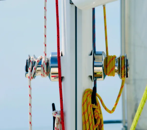 Yacht in the open sea — Stock Photo, Image