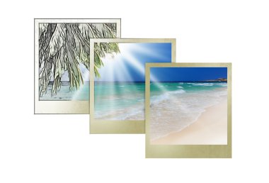 adada güneşli tropikal plaj