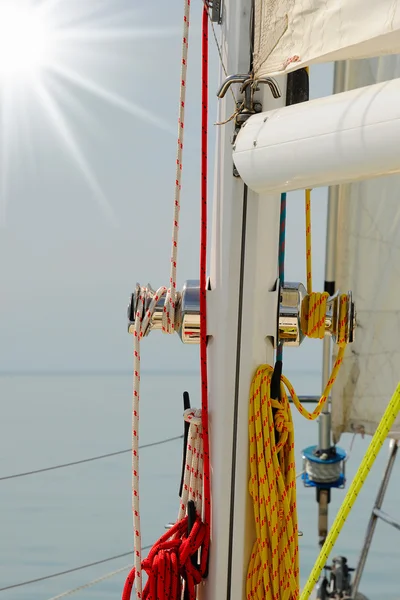 Yacht in the open sea — Stock Photo, Image