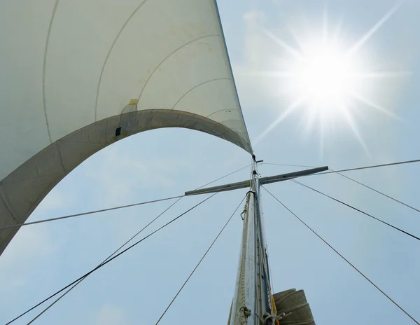 Yacht in the open sea — Stock Photo, Image