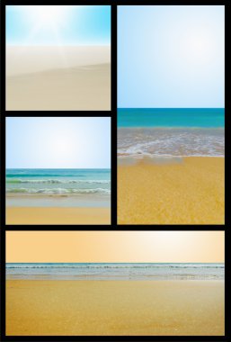 adada güneşli tropikal plaj