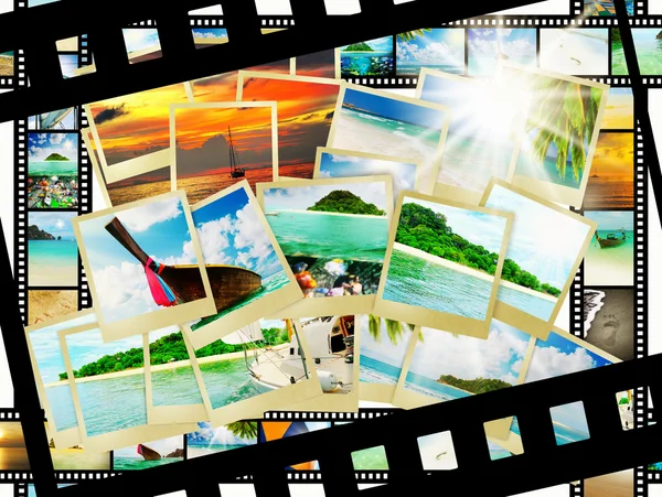 Filmstreifen mit schönen Urlaubsbildern — Stockfoto