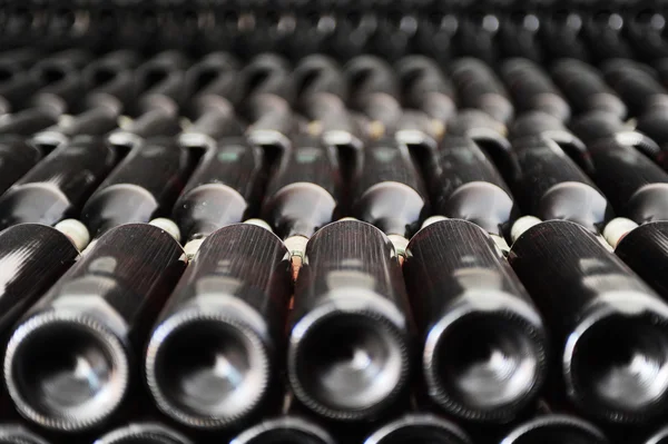 Old bottles of red wine — Stock Photo, Image
