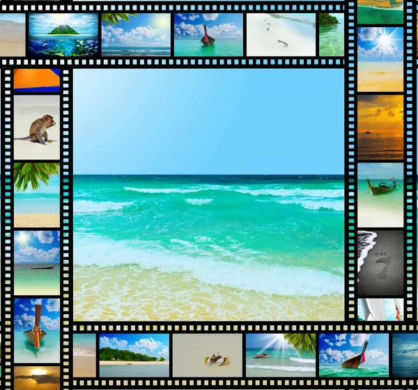 Filmstreifen mit schönen Urlaubsbildern — Stockfoto