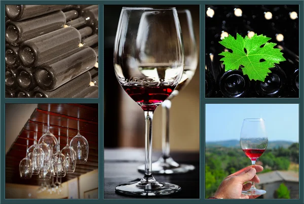 Collage di vino . — Foto Stock