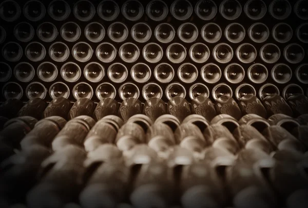 Old bottles of red wine — Stock Photo, Image