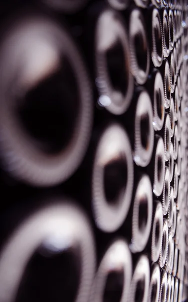 Old bottles of red wine — Stock Photo, Image