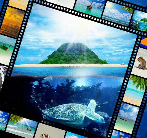 Filmstreifen mit schönen Urlaubsbildern — Stockfoto