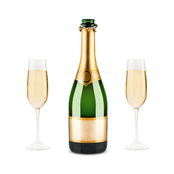 Opened Bottle of champagne — Stock Photo, Image