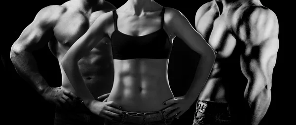 vücut geliştirme. erkek ve kadın