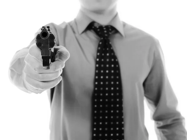 Man holding a gun — Stock Photo, Image