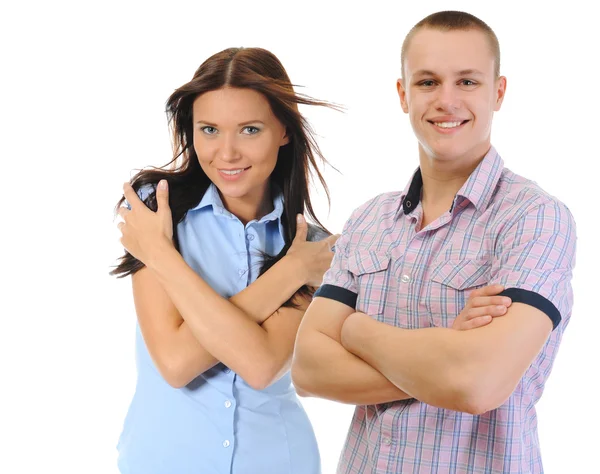 Joven hombre y mujer — Foto de Stock