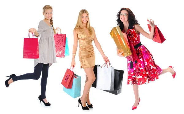Happy shopping women — Stock Photo, Image