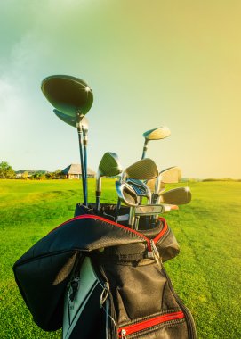 Golf Kulübü. golf kulüpleri ile çanta
