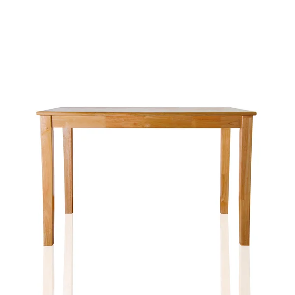 Holztisch auf weißem Hintergrund. — Stockfoto