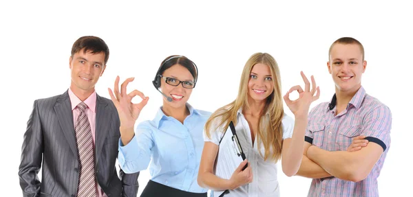 Happy smiling business team — Stock Photo, Image