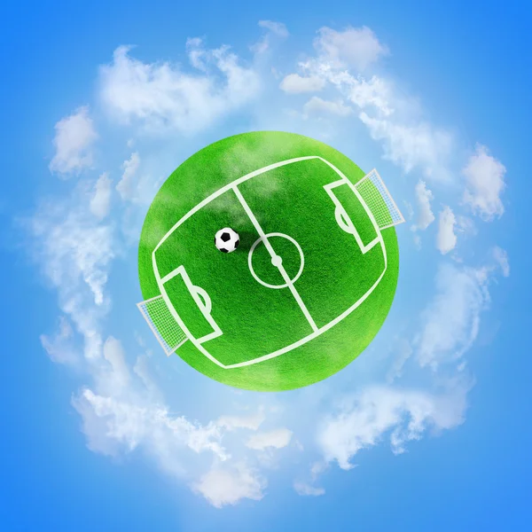 Fußball grüner Planet — Stockfoto