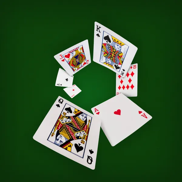 Jugar cartas casino de póquer — Foto de Stock