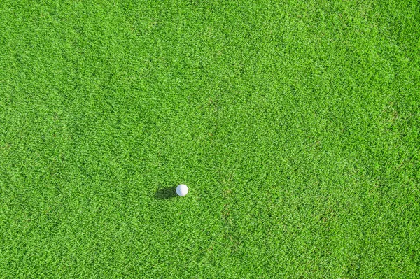 Golf club. Zelená pole a míč v trávě — Stock fotografie