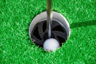 Golf Kulübü. yeşil alan ve top çimen