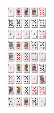 Poker eli sıralaması sembol seti