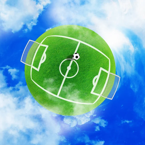 Fußball grüner Planet — Stockfoto