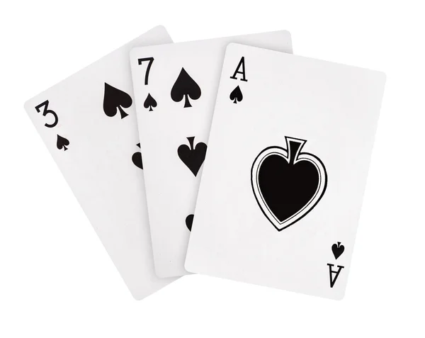Jouer aux cartes poker casino — Photo