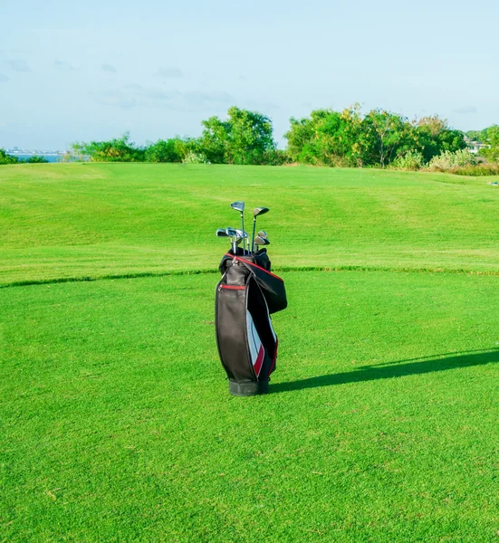 Club de golf. Bolsa con palos de golf —  Fotos de Stock