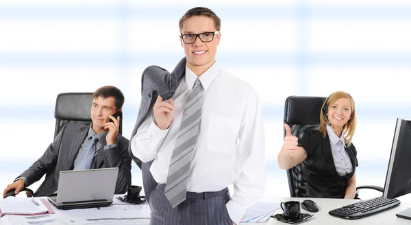 Happy smiling business team — Stock Photo, Image