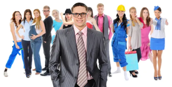 Happy smiling business team — Stock Photo, Image