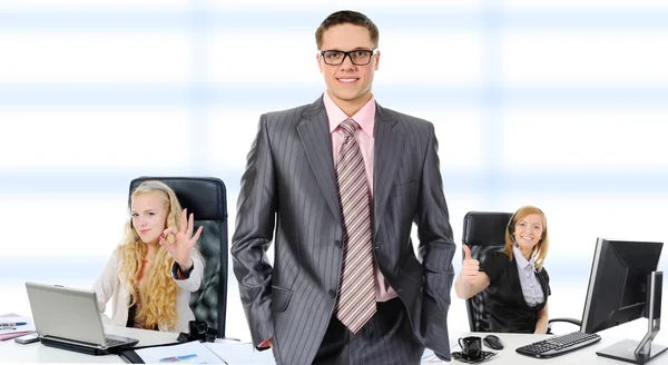 Happy smiling business team — Stock Photo, Image