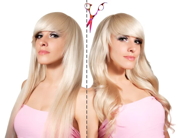 Blonde with different styling — Stock Photo, Image