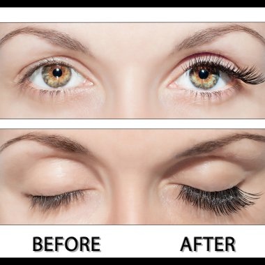 göz ve yanlış eyelashes