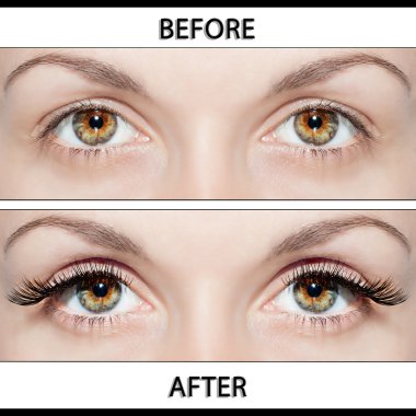 göz ve yanlış eyelashes