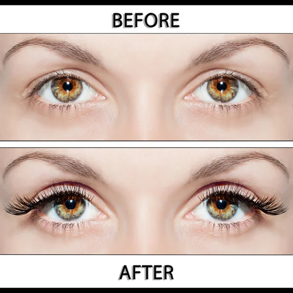 EYE AND FALSE EYELASH Лицензионные Стоковые Изображения