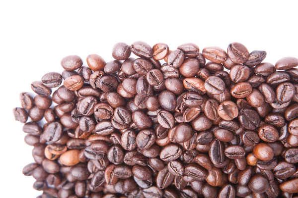 Heap of coffee beans. Isolated on white background — Stock Photo, Image