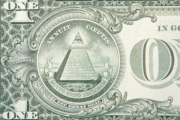 A one dollar bill . — Stock Photo, Image