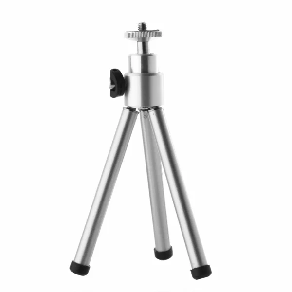 Beyaz arka plan üzerinde izole küçük fotoğraf tripod — Stok fotoğraf