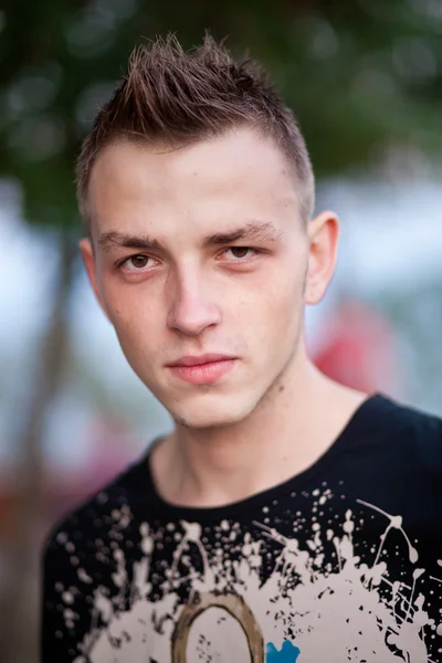 Portrait of beautiful young men, close up — Stock Photo, Image