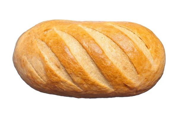 Langes Brot isoliert auf weißem Hintergrund — Stockfoto