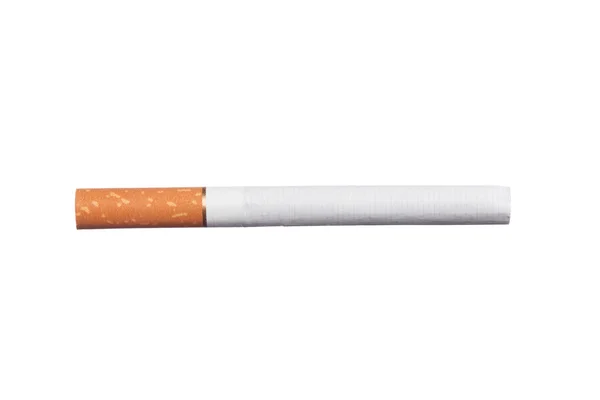 Une cigarette isolée sur le fond blanc — Photo
