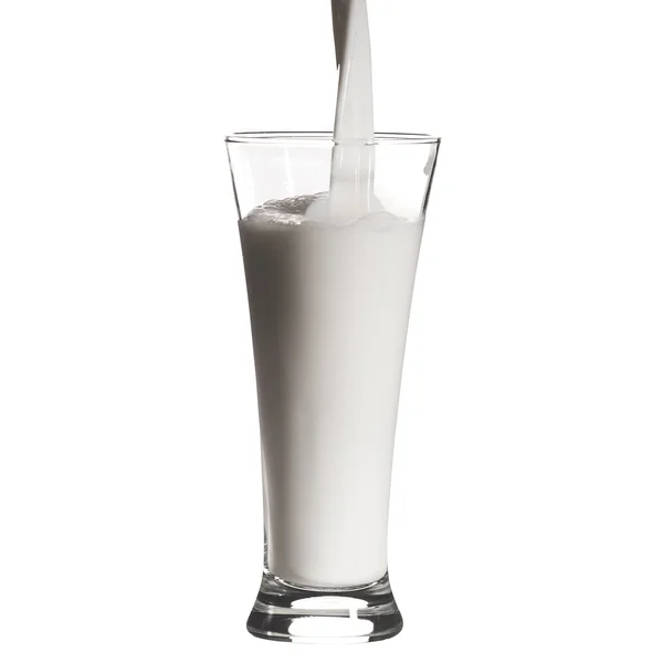 Glass Of Milk Isolated On White Background — Stock Photo, Image