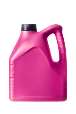 makine yağı beyaz zemin üzerine kırmızı tüple