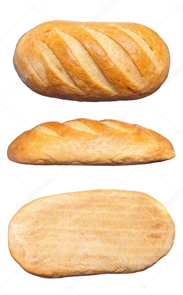 long loaf isolated on a white background