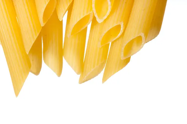 Italian dried macaroni, isolated in white — Stock Photo, Image