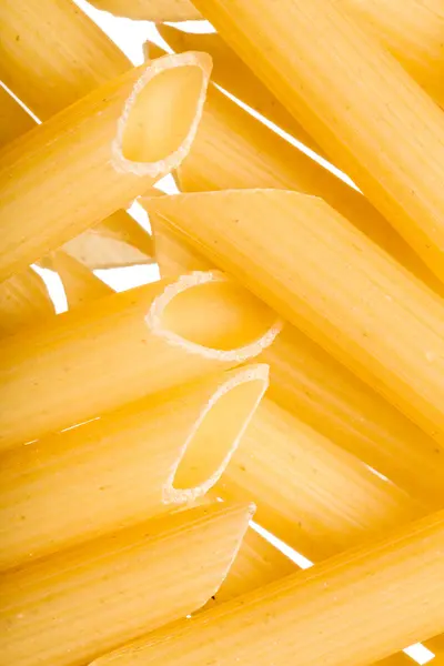 Italian dried macaroni, isolated in white — Stock Photo, Image