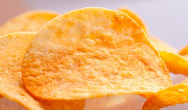 Patates cipsi yakın plan.