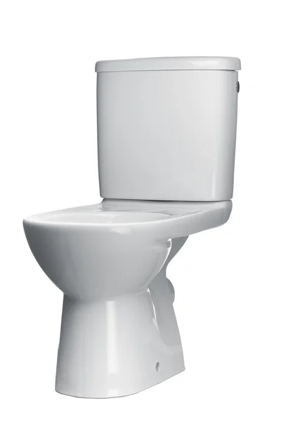 Witte toiletpot geïsoleerd op een witte achtergrond — Stockfoto